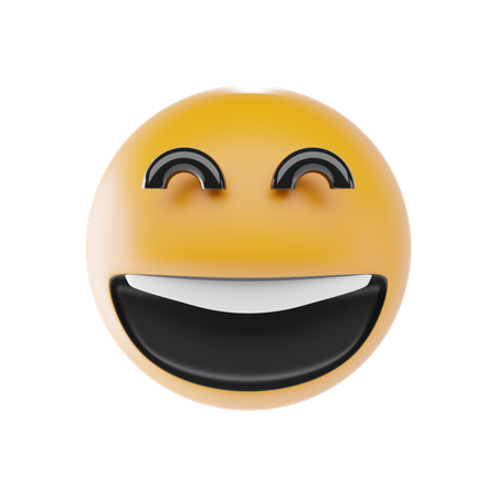 Beaming Face  3D Icon