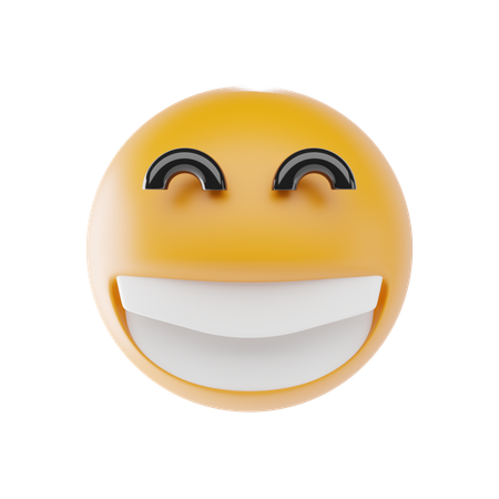 Beaming Face  3D Icon