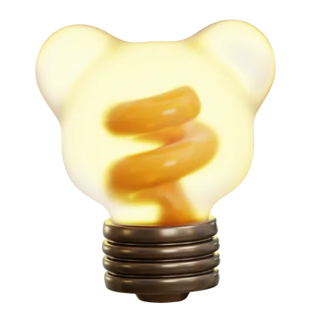 Bear Bulb  3D Icon