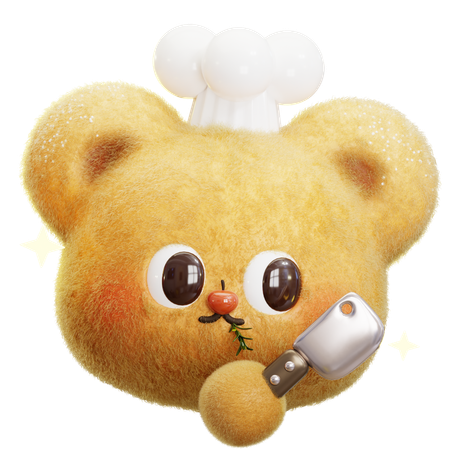 Bear Chef  3D Icon