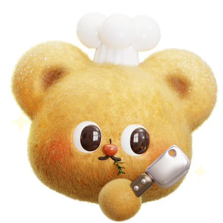 Bear Chef  3D Icon