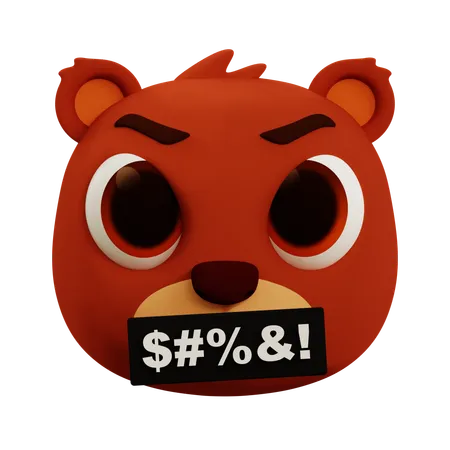 Bear Curse Emoji  3D Icon