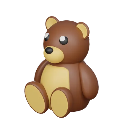 Bear Doll 3 D Icon 3D Icon