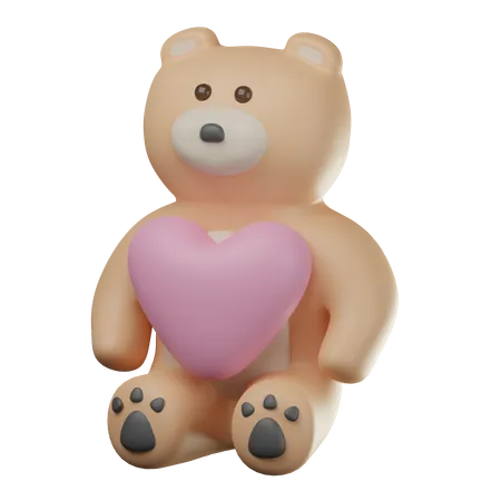 Bear Doll 3D Icon