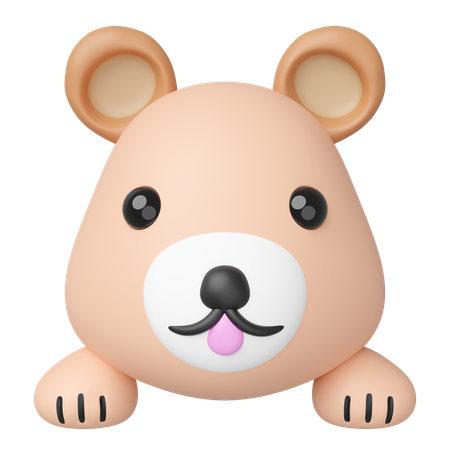 곰 얼굴  3D Icon
