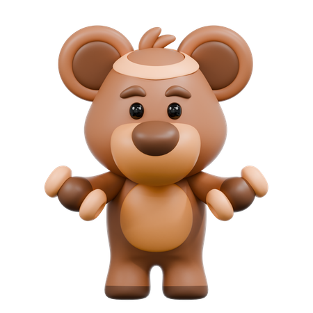 Bear Gym  3D Illustration