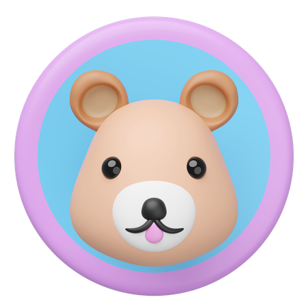 Bear Head  3D Icon