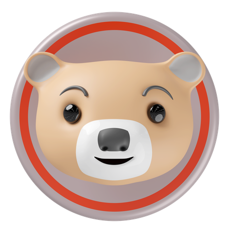 Bear Head  3D Icon