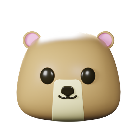 Bear Head  3D Icon