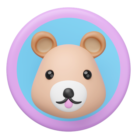 Bear Head  3D Icon
