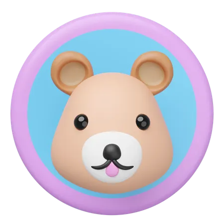 Bear Head  3D Icon