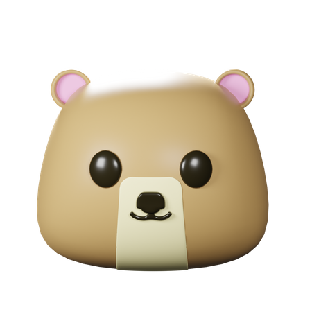 Bear Head 3D Icon