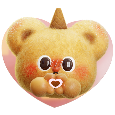 Bear Love  3D Icon