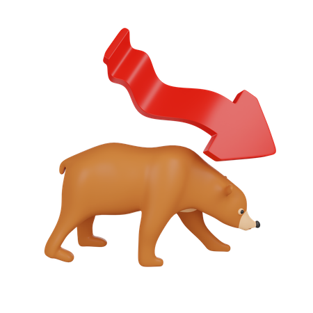 Bear market  3D Icon