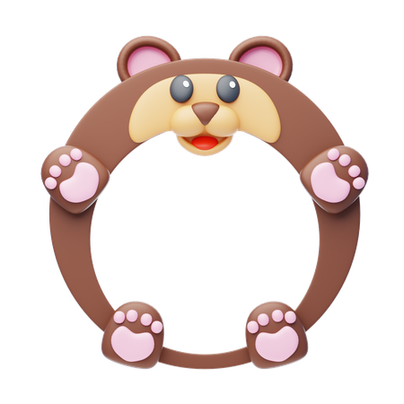 Bear Shape Animal Frame  3D Icon