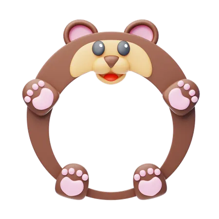 Bear Shape Animal Frame  3D Icon