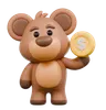 Bear with Coin