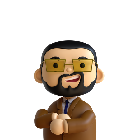 Beard Businessman  3D Icon