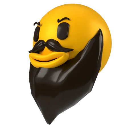 Beard Face  3D Icon