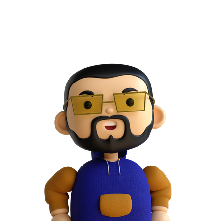 Beard Man  3D Icon