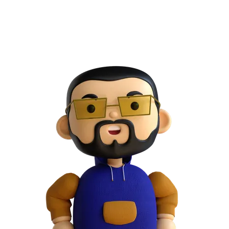 Beard Man  3D Icon