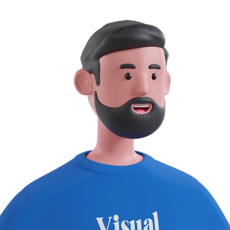 Beard Man  3D Icon