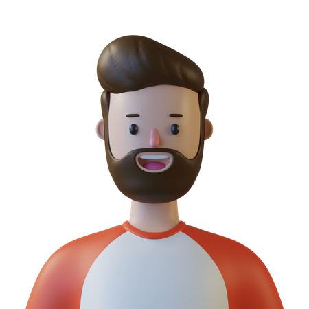 Beard Man 3D Illustration
