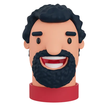 Bearded Man  3D Icon