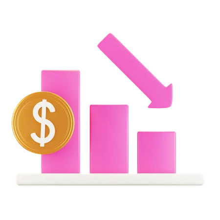 Bearish Chart  3D Icon