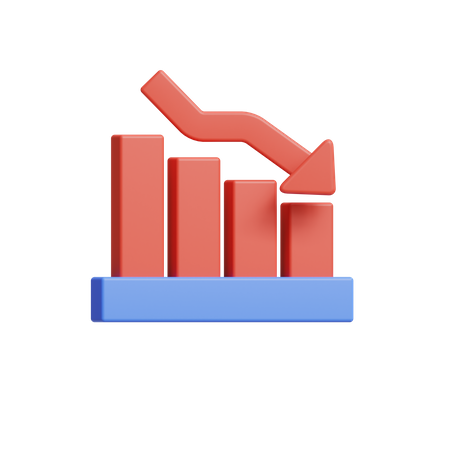 Bearish Chart  3D Icon