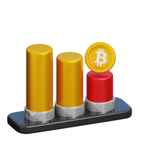 Bärischer Chart Bitcoin  3D Icon