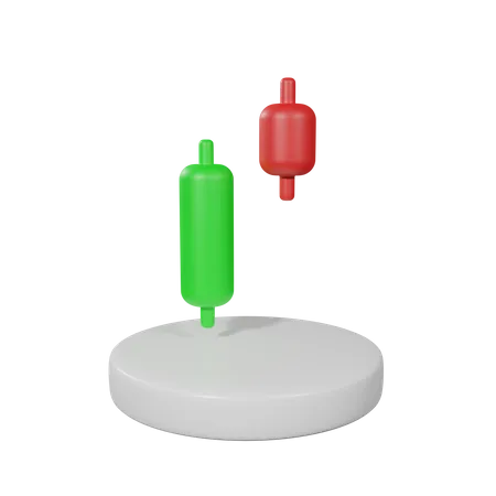 Bearish doji star  3D Icon