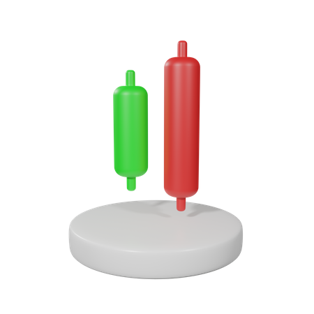 Bearish engulfing  3D Icon