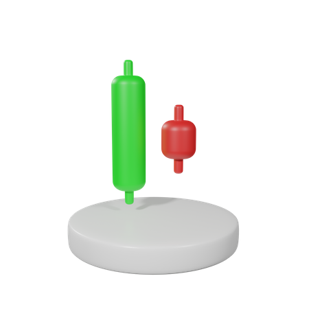 Bearish harami cross  3D Icon