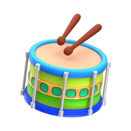 3 D Rendering Carnival Drum Illustration 3D Icon