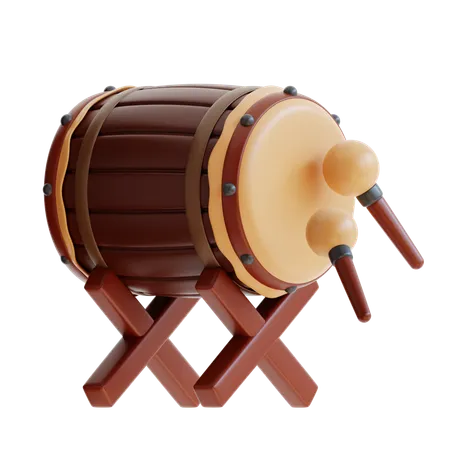 3 D Rendering Beating Drum Icon 3D Icon