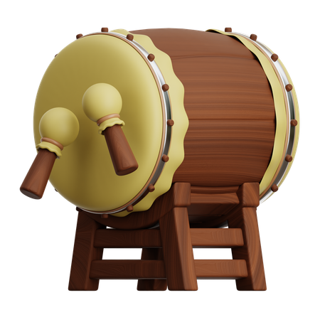 太鼓を叩く  3D Icon