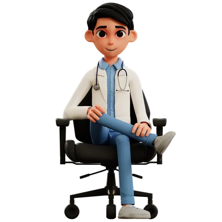 Beau docteur  3D Illustration