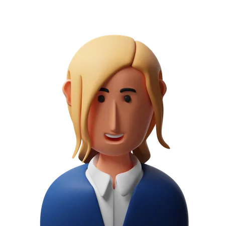 Beautiful Businesswoman Avatar  3D Icon