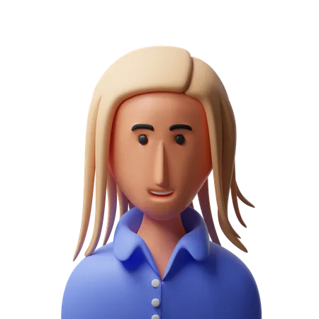 Beautiful Girl avatar  3D Icon
