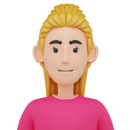 Beautiful Girl Avatar  3D Icon