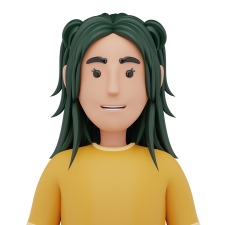 Beautiful Girl Avatar  3D Icon