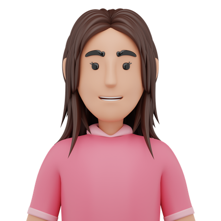 Beautiful Girl Avatar  3D Icon