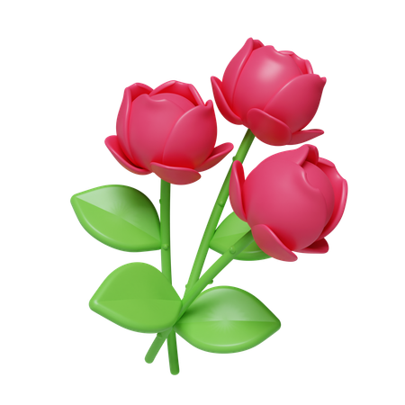 Beautiful Roses  3D Icon