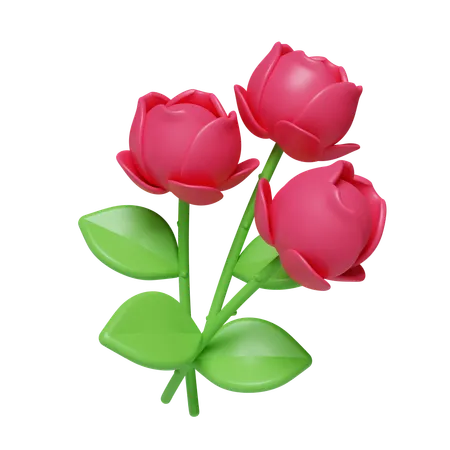 Beautiful Roses  3D Icon