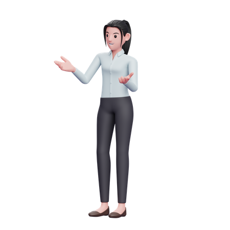 Business Woman Talking 3D Illustration