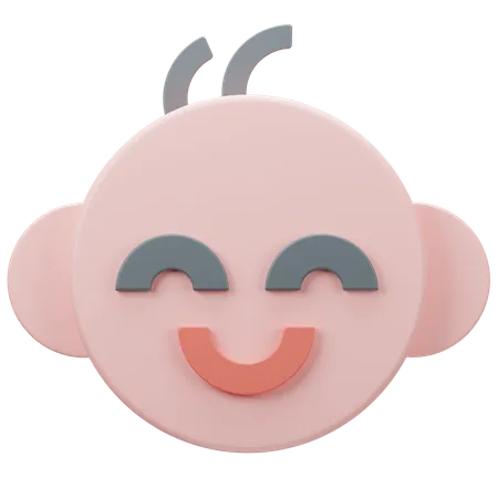 Bebé feliz  3D Icon