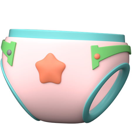 Pañal de bebe  3D Icon