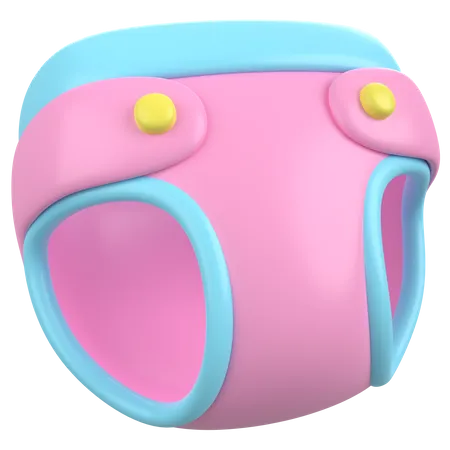 Pañal de bebe  3D Icon