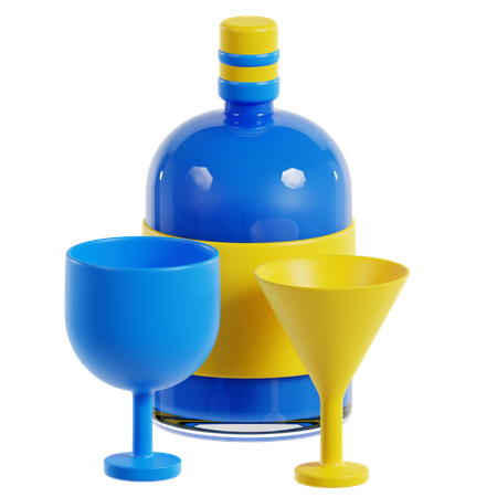 Beber copo  3D Icon